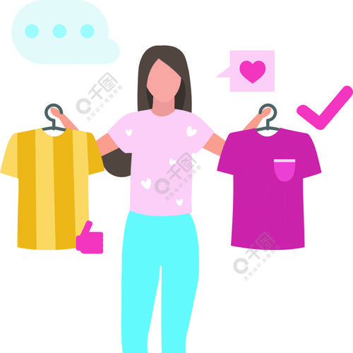 顾客在服装店购物.消费主义和商品